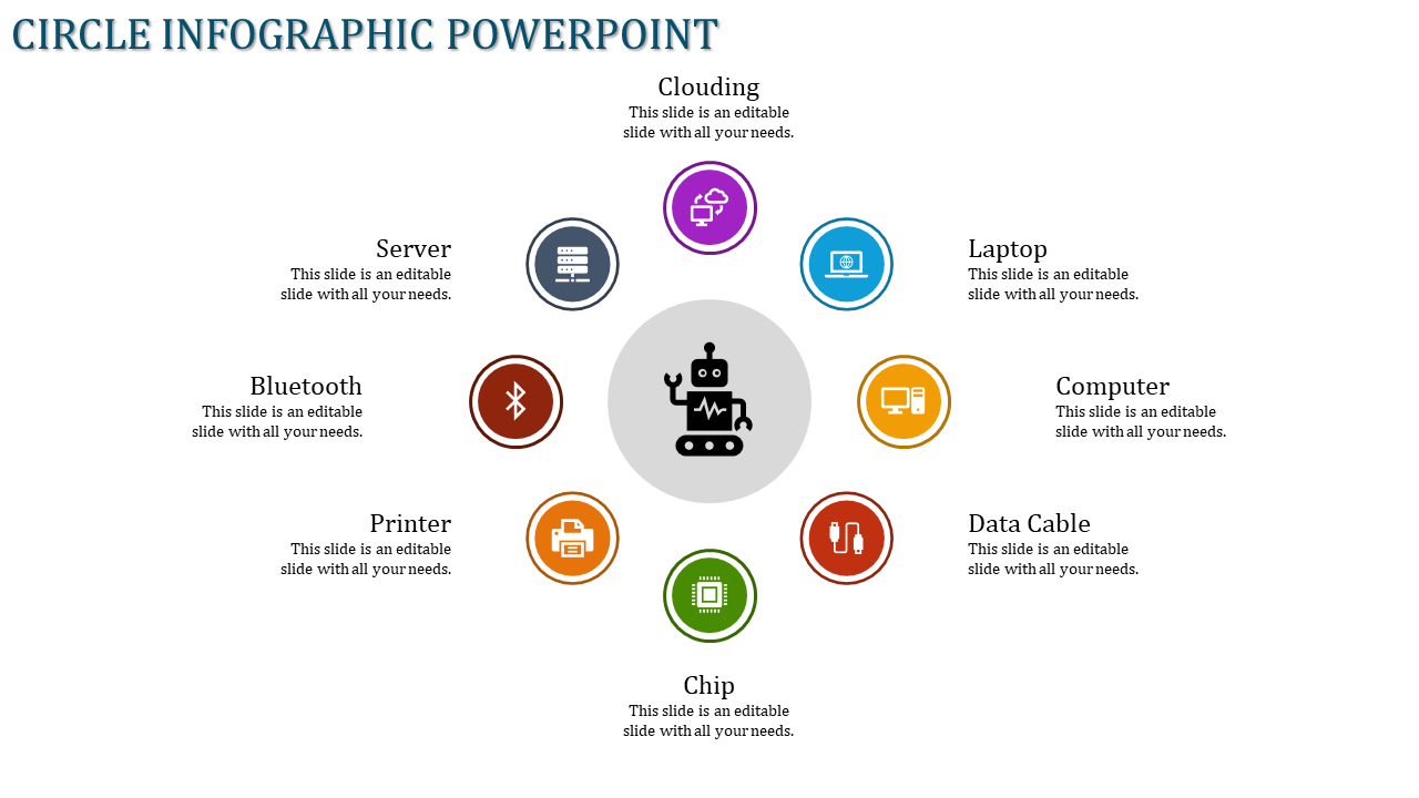 Circle Infographic Powerpoint for Technology
